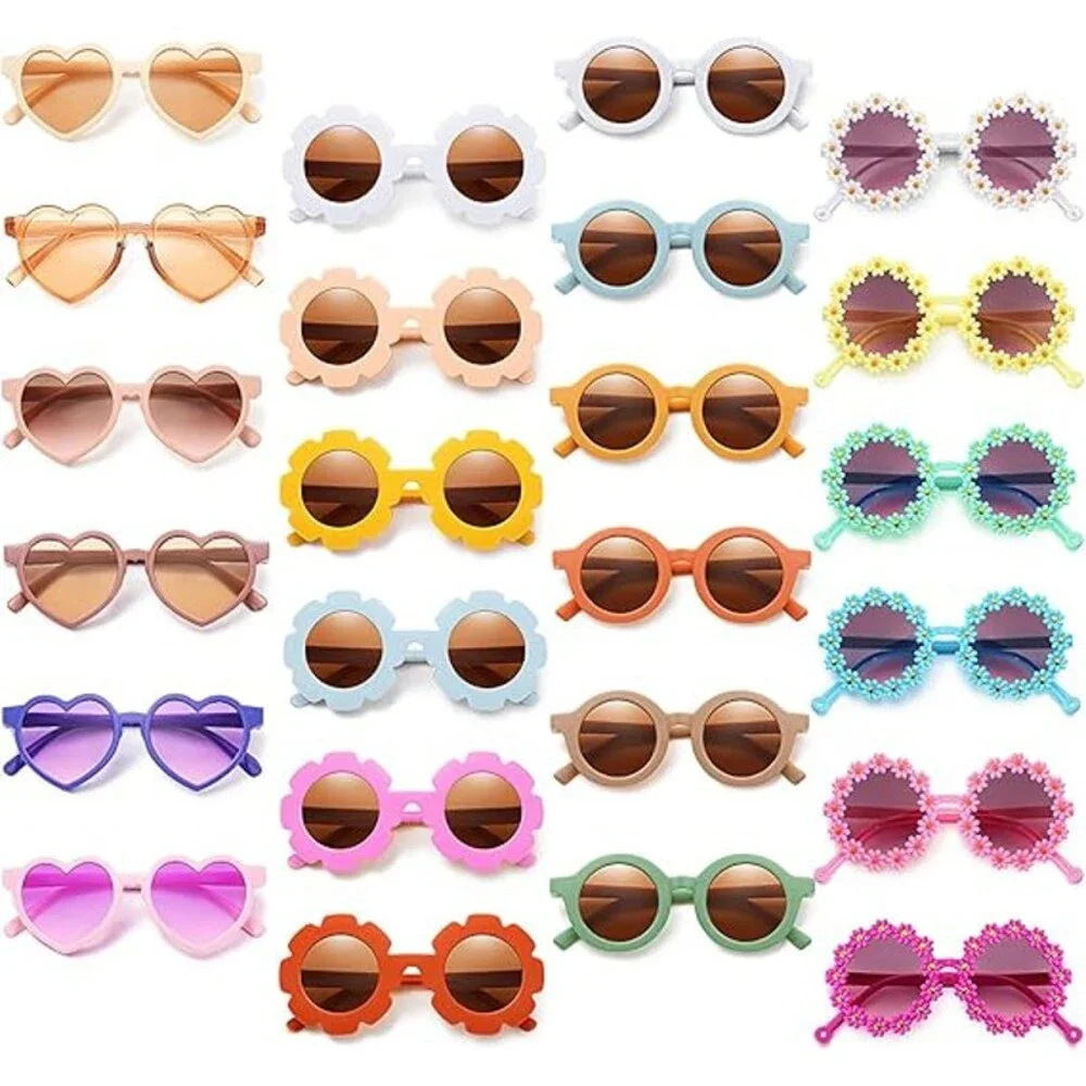 New Kanayu 18 Pcs Kids Boys Girls Plastic Toddler Cute Round Sunglasses Variety